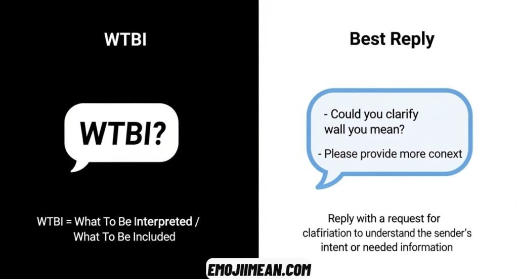 Best Reply to WTBI and Its Meaning