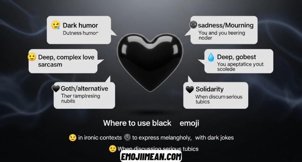 Black Heart Emoji Meaning and Where to Use?