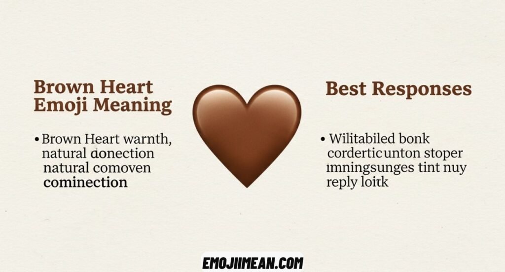 Brown Heart Emoji Meaning and Best Responses