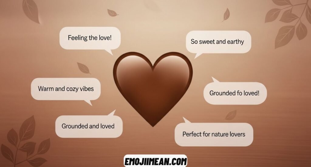 Brown Heart Emoji Meaning and Best Responses