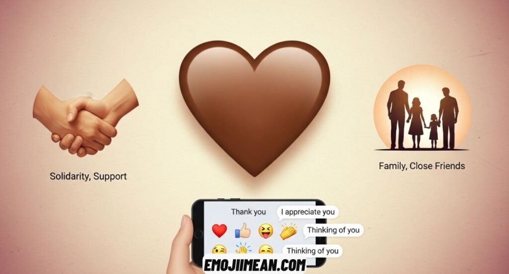 Brown Heart Emoji Meaning and Best Responses