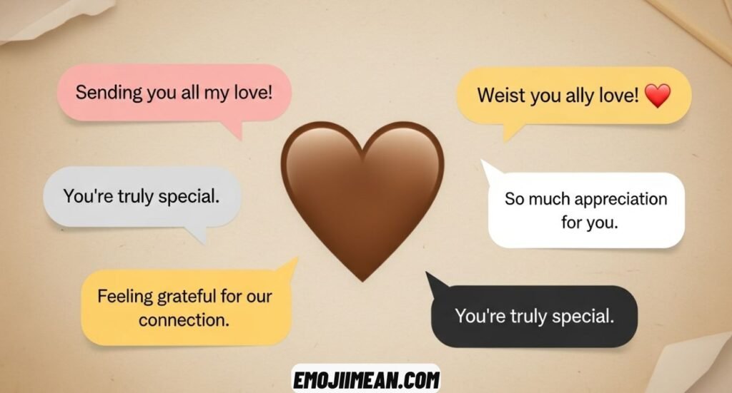 Brown Heart Emoji Meaning and Best Responses