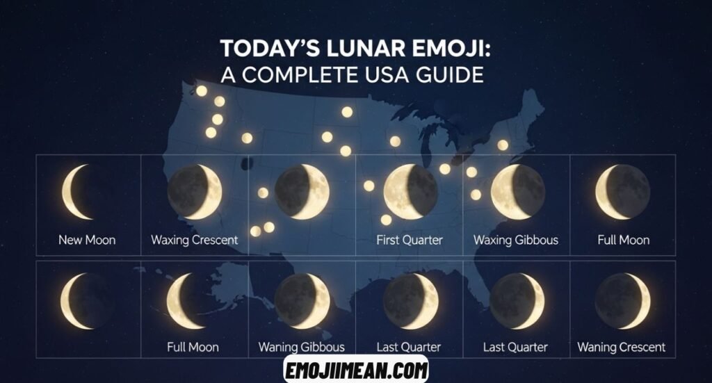 Current Phase of the Moon as an Emoji