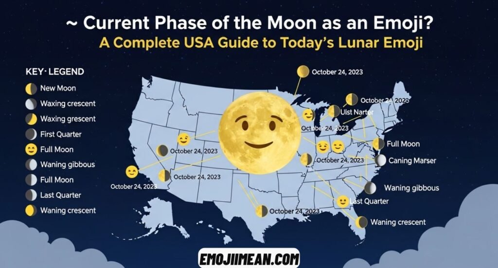 Current Phase of the Moon as an Emoji