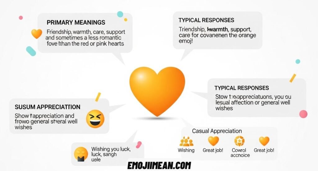 Orange Heart Emoji Meaning and Its Responses