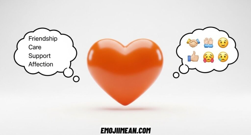 Orange Heart Emoji Meaning and Its Responses