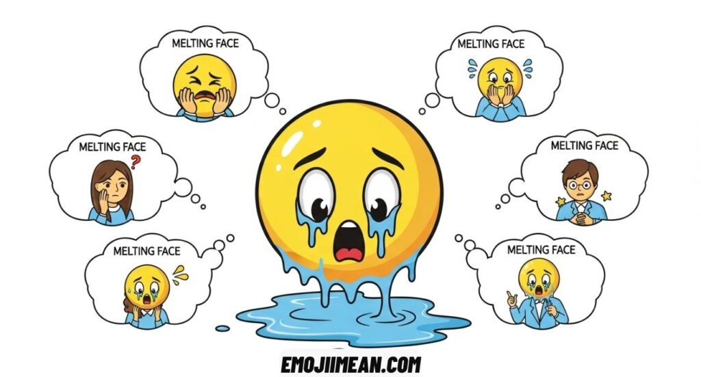 What Does the Melting Face Emoji Meaning