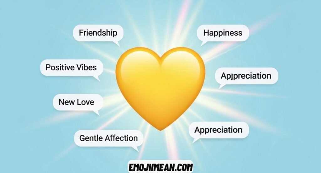 Yellow Heart Emoji Meaning and Responses