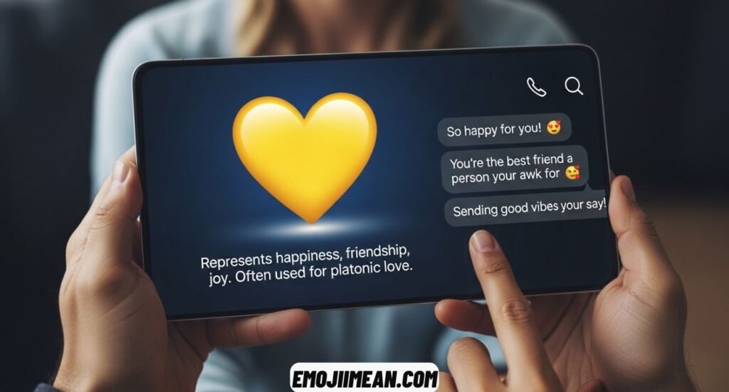 Yellow Heart Emoji Meaning and Responses