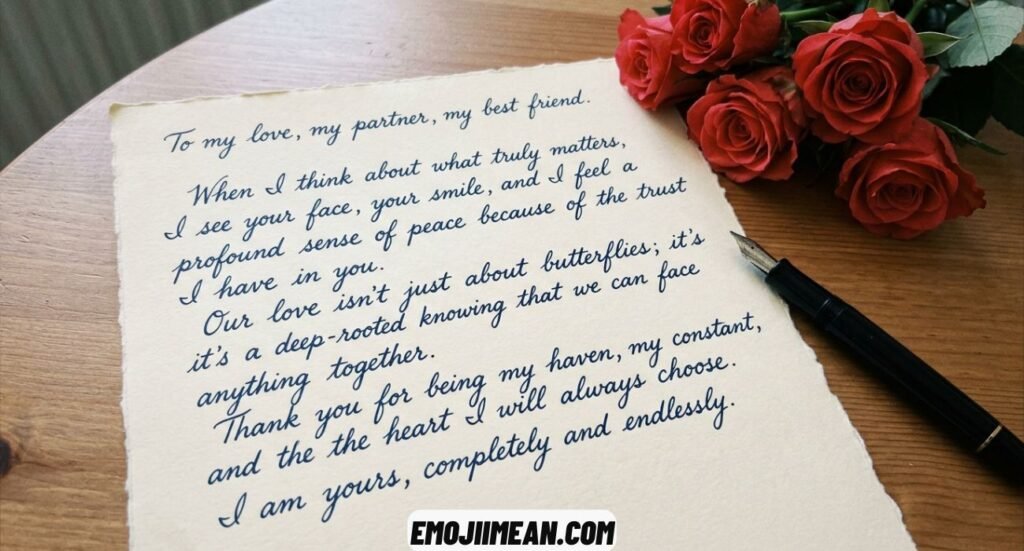 Heartfelt Love and Trust Message for Her