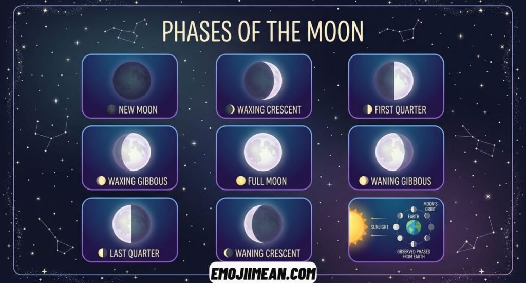 What Is the Current Phase of the Moon as an Emoji