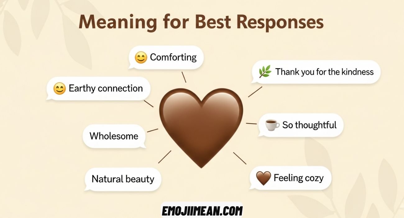 Brown Heart Emoji Meaning and Best Responses