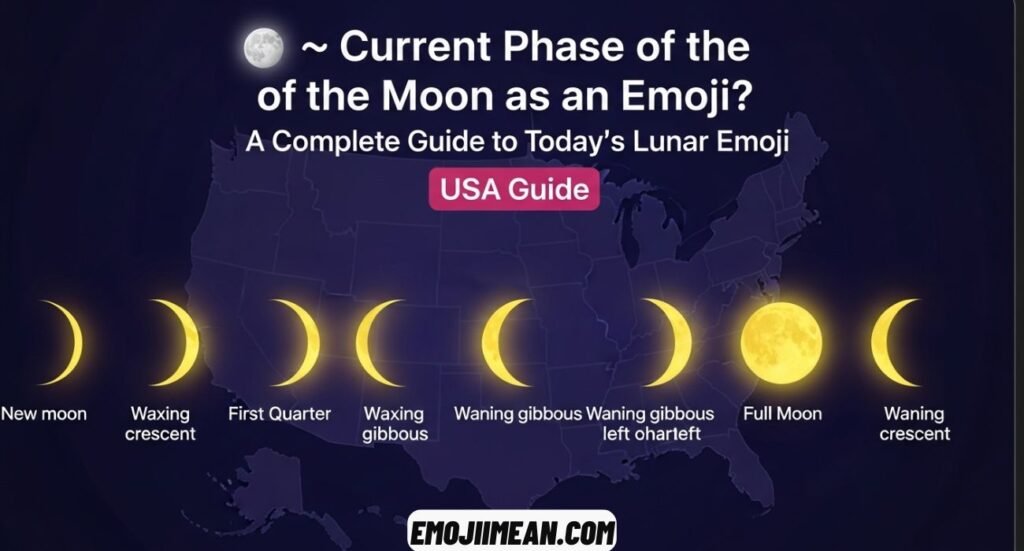 Current Phase of the Moon as an Emoji