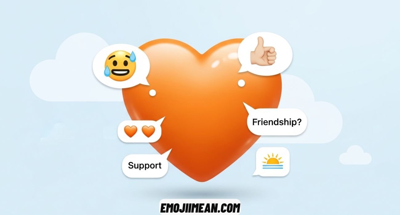 Orange Heart Emoji Meaning and Its Responses