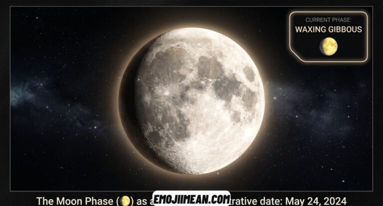 What Is the Current Phase of the Moon as an Emoji